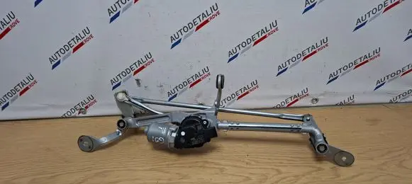 Front wiper linkage and motor