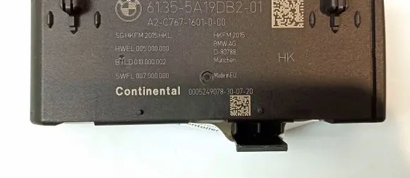 Tailgate/trunk control unit/module