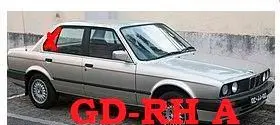 BMW 3 E30 Rear vent window glass 43R000981