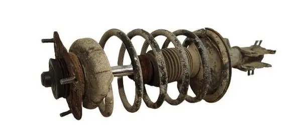 Front shock absorber with coil spring