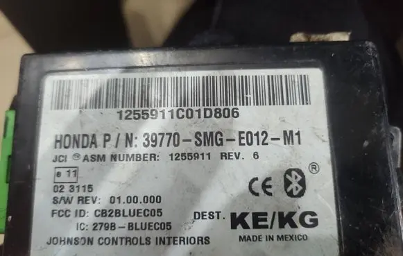 Honda Civic Bluetooth control unit module 39770SMGE012M1 1255911 1255911C010806