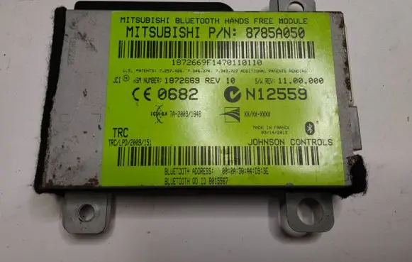 Mitsubishi Outlander Other control units/modules 8785A050 1872669F1470110110 N12559