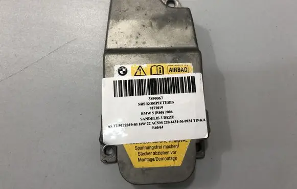 BMW 5 E60 E61 Airbag control unit/module 9172019