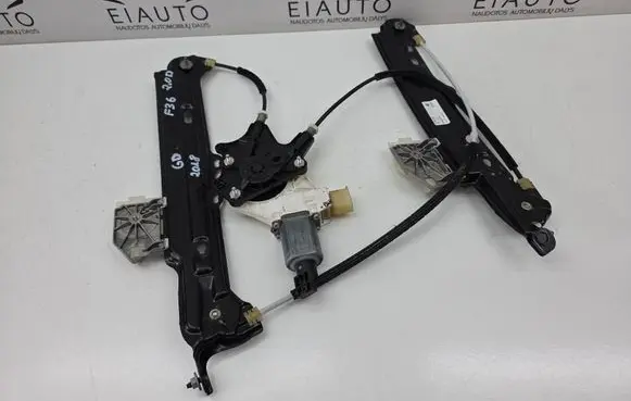Rear door window regulator with motor