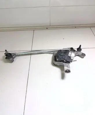 Front wiper linkage and motor