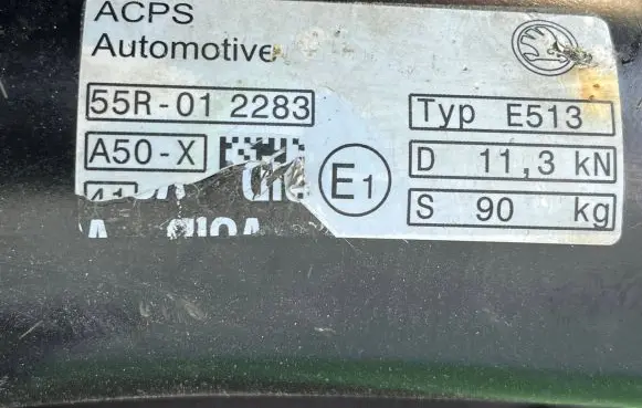 Skoda Superb B8 (3V) Tow bar set 3V9803881B