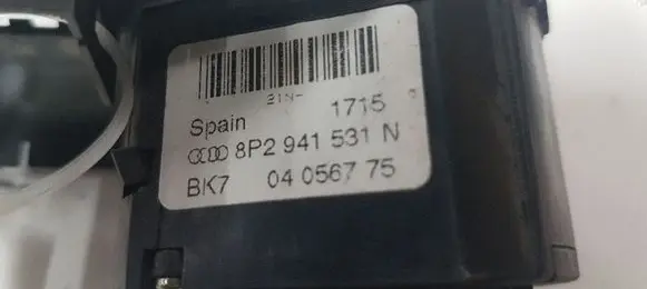 Audi A3 S3 8P Light switch 8P2941531N 04056775