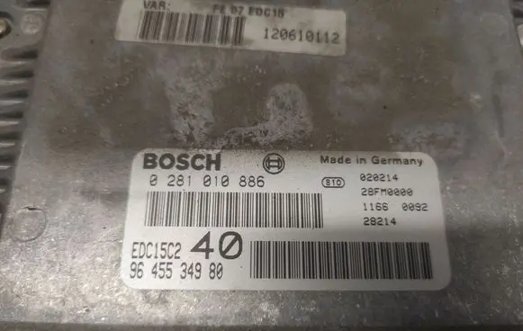 Citroen C5 Engine control unit/module 0281010886 9645534980