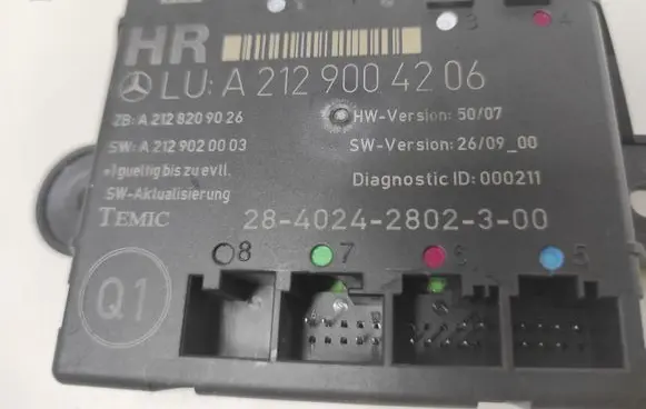Mercedes-Benz C W204 Door control unit/module A2129004206