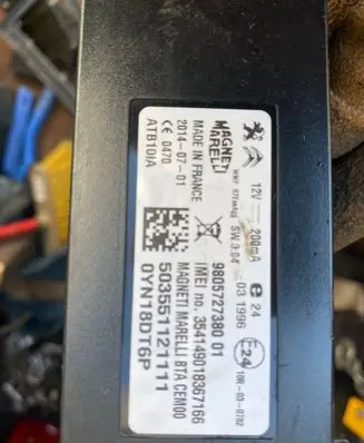 Citroen DS5 Bluetooth control unit module 9805727380 503551121111 0YN18DT6P