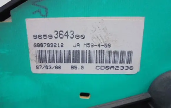Peugeot Partner Speedometer (instrument cluster) 9659364380