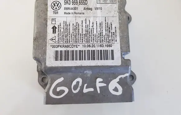 Volkswagen Golf VI Airbag control unit/module 5K0959655D 5WK44301