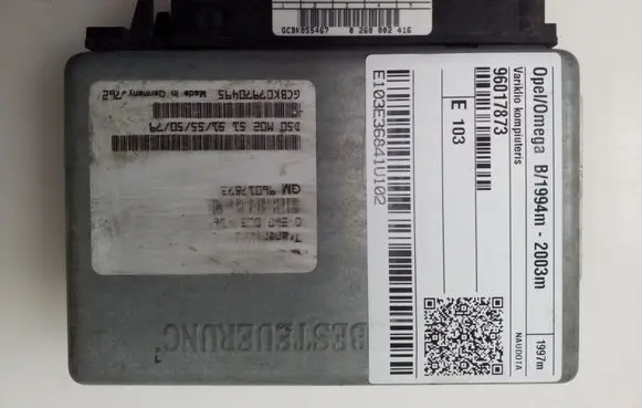 Opel Omega B1 Engine control unit/module 96017873