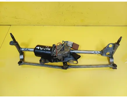 Front wiper linkage and motor