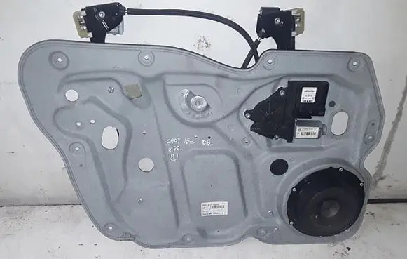 Volkswagen Caddy Rear door window regulator with motor 1T0837755