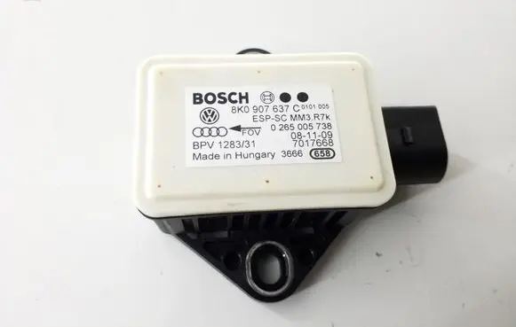 Audi A4 S4 B8 8K ESP acceleration yaw rate sensor 8K0907637C 0265005738