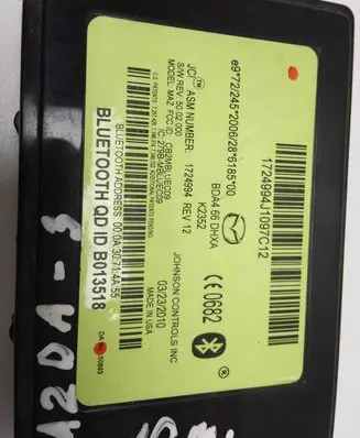 Mazda 3 II Bluetooth control unit module B013518