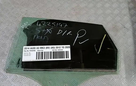 Audi A3 S3 8V Rear door window glass 2012T02020 4225197