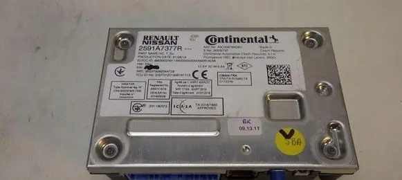Renault Zoe GPS navigation control unit/module 2591A7377R