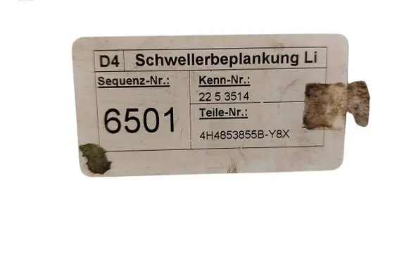 Audi A8 S8 D4 4H Sill 4H4853855B