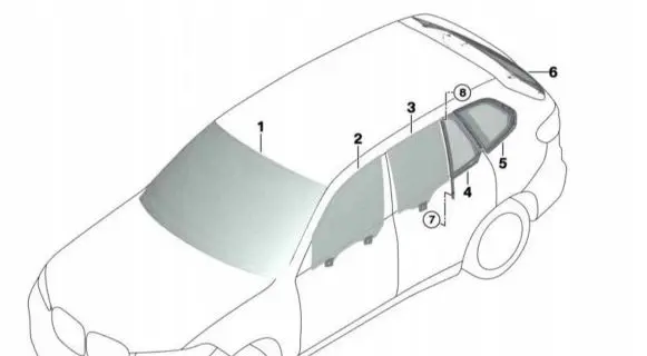 BMW X5 G05 Rear windscreen/windshield window 7442621