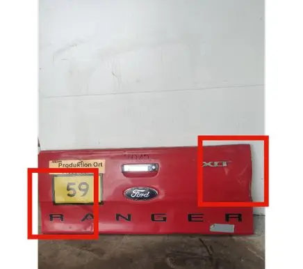 Ford Ranger Pickup box rear panel tailgate 