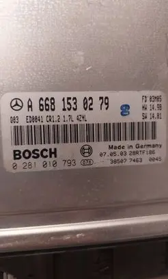 Mercedes-Benz A W168 Engine control unit/module A6681530279 0281010793