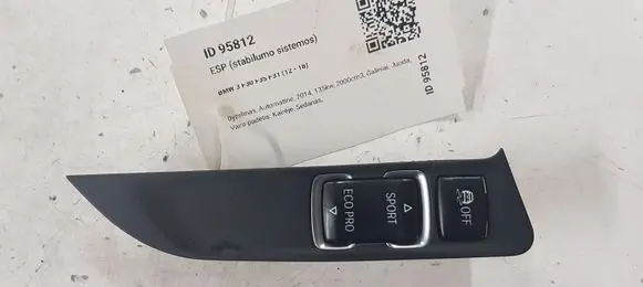 BMW 3 F30 F35 F31 ESP (stability program) switch 9252920 160466 901208370003
