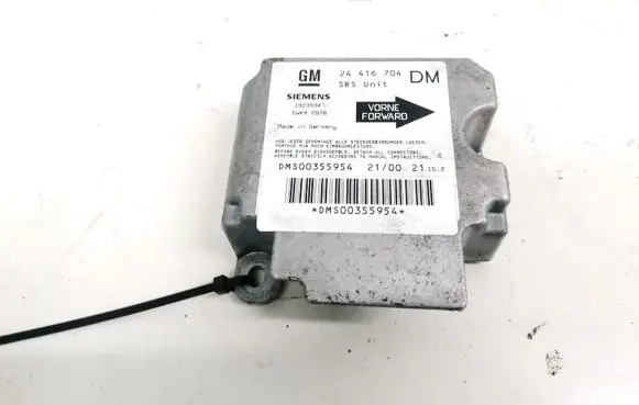 Opel Zafira A Airbag control unit/module 24416704 24416704DM