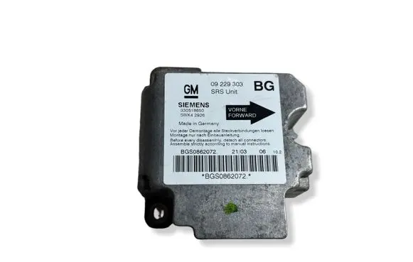 Opel Zafira A Airbag control unit/module 09229303