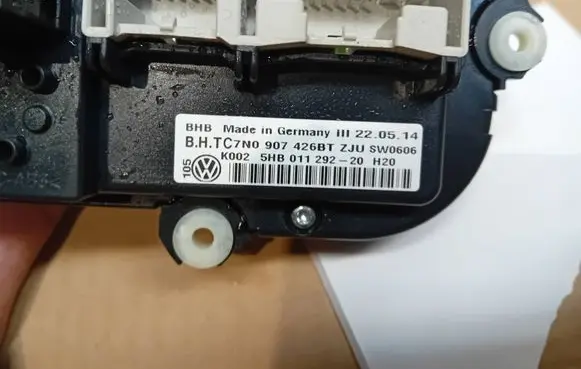 Volkswagen Caddy Climate control unit 7N0907426BT 5HB01129220