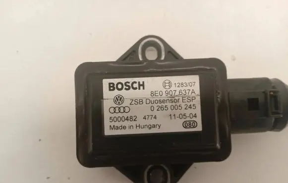 Audi A4 S4 B7 8E 8H ESP acceleration yaw rate sensor 8E0907637A 0265005245 5000482