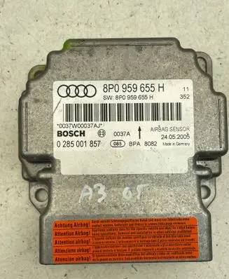 Audi A3 S3 8P Airbag control unit/module 8P0959655H 0285001857