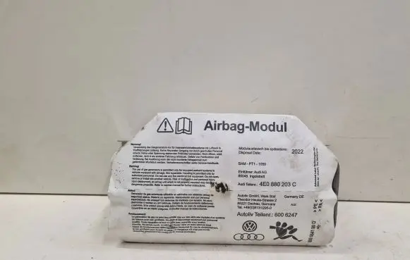 Audi A8 S8 D3 4E Passenger airbag 4E0880203C 600664100D