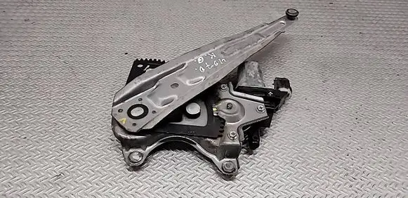 Rear door window regulator with motor