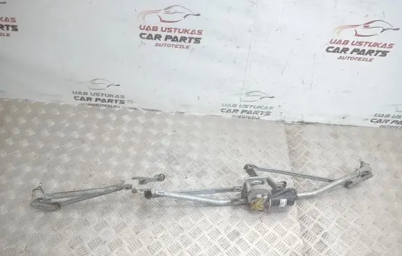 Front wiper linkage and motor