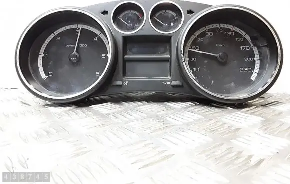 Peugeot 308 Speedometer (instrument cluster) 9665107480