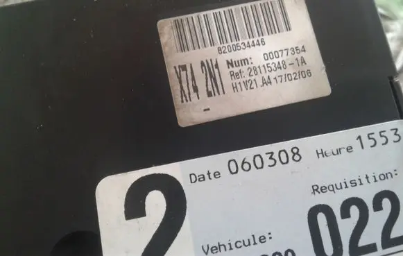 Renault Laguna II Immobilizer control unit/module 8200534446 X742N1
