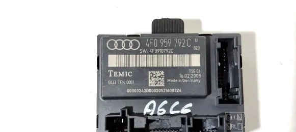 Audi A6 S6 C6 4F Door control unit/module 4F0959792C 4F0910792C 0033TFK0001