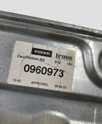 Volvo V50 Rear window lifting mechanism without motor 8679083 0960973