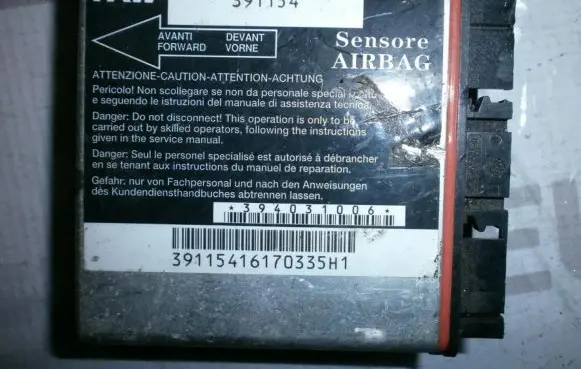 Fiat Punto (188) Airbag control unit/module 51795431 391154