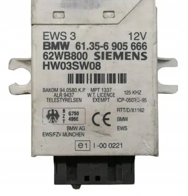 BMW 3 E46 Wing mirror control module 61356905666 62WB800