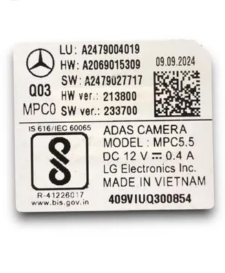Mercedes-Benz B W247 Windshield/windscreen camera A2479004019