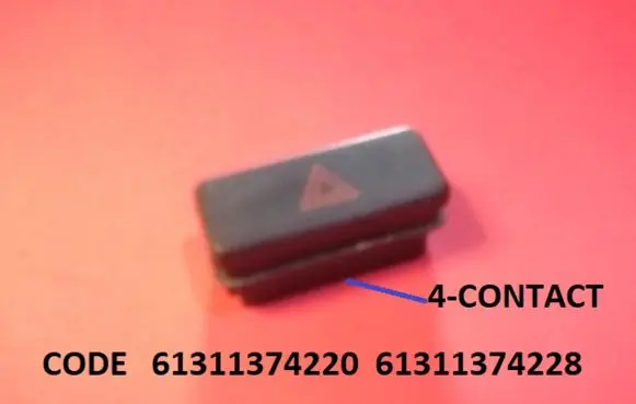 BMW 5 E34 Hazard light switch 61311374220 61311374228