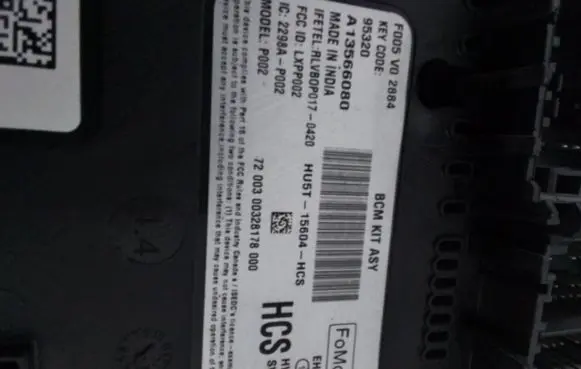 Ford Ecosport Comfort/convenience module HU5T15604HCS F005V02884