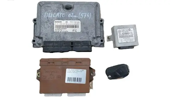 Fiat Ducato Engine ECU kit and lock set 0281010488 1329236080