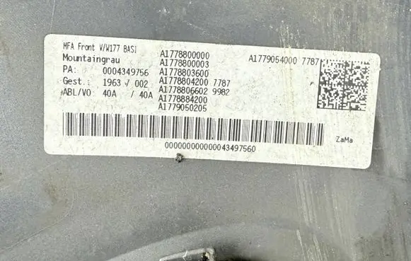 Mercedes-Benz A W177 Front bumper A1778800000 A1778800003 A1778806602