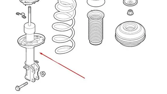 Fiat Panda III Front shock absorber/damper 52091346