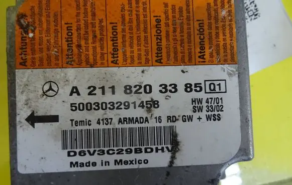 Mercedes-Benz E W211 Airbag control unit/module A2118203385 500303291458