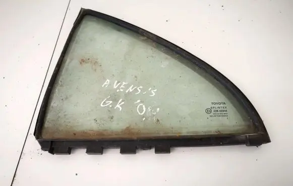 Rear vent window glass